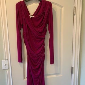 DVF fuscia midi dress size small
